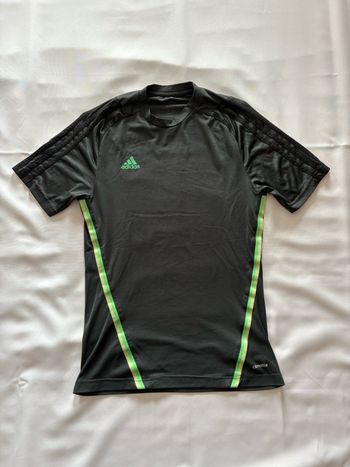 T-shirt ADIDAS unie à bandes vertes - S/36