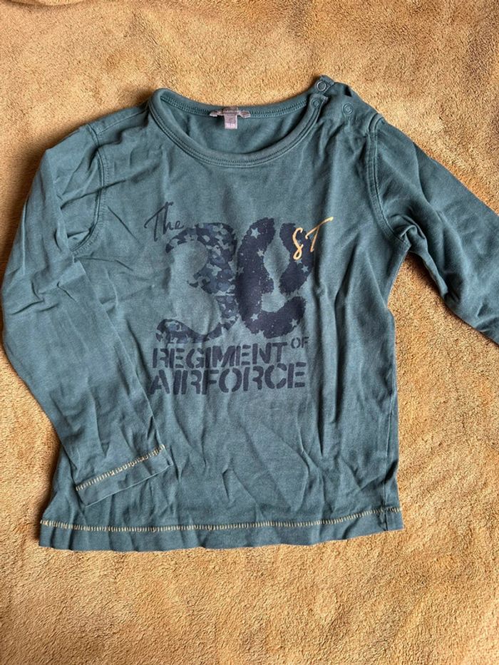 Teeshirt manches longues kaki 3 ans