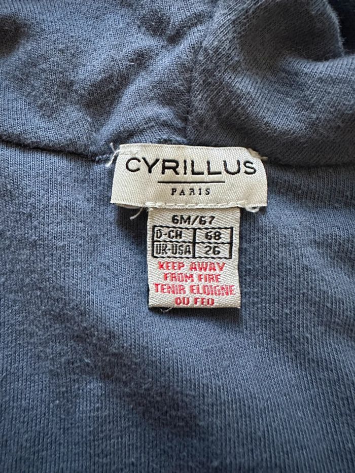 Manteau Cyrillus veste capuche bleu 6 mois - photo numéro 4