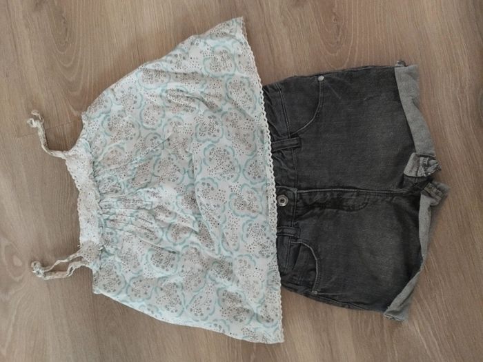 Ensemble short en jean et débardeur