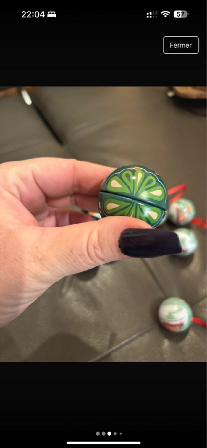 Lot de 13 boules de Noël en métal qui s’ouvrent - photo numéro 2