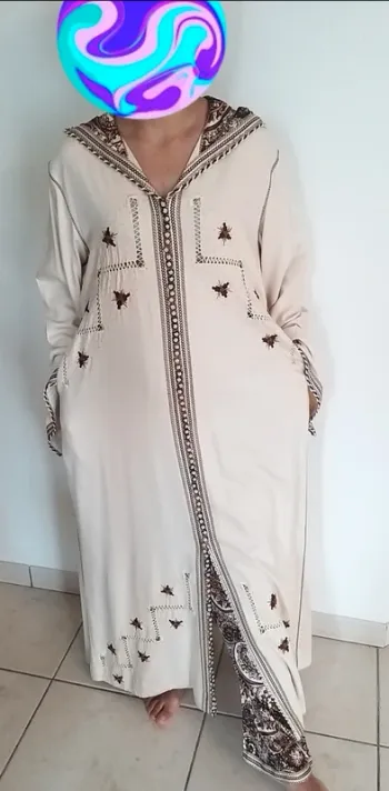 NEUVE Djellaba 2 pièces faite par couturier
