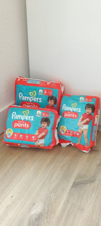3 paquets couches Pampers Pants baby dry taille 6 (72 couches)