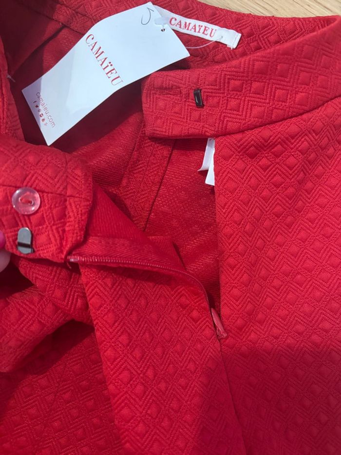 Neuve - jupe Camaïeu rouge 36 - photo numéro 4