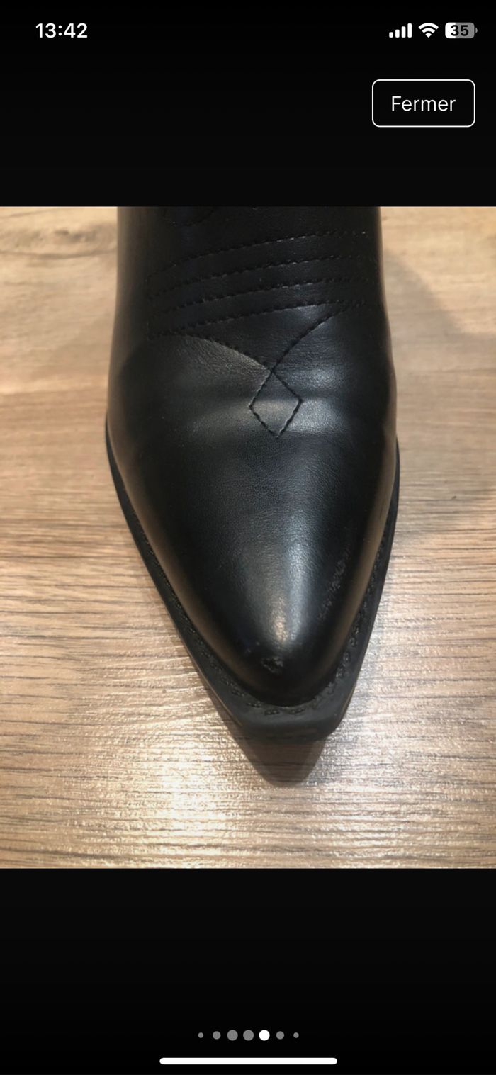 Santiags simili cuir 39 noir - photo numéro 9