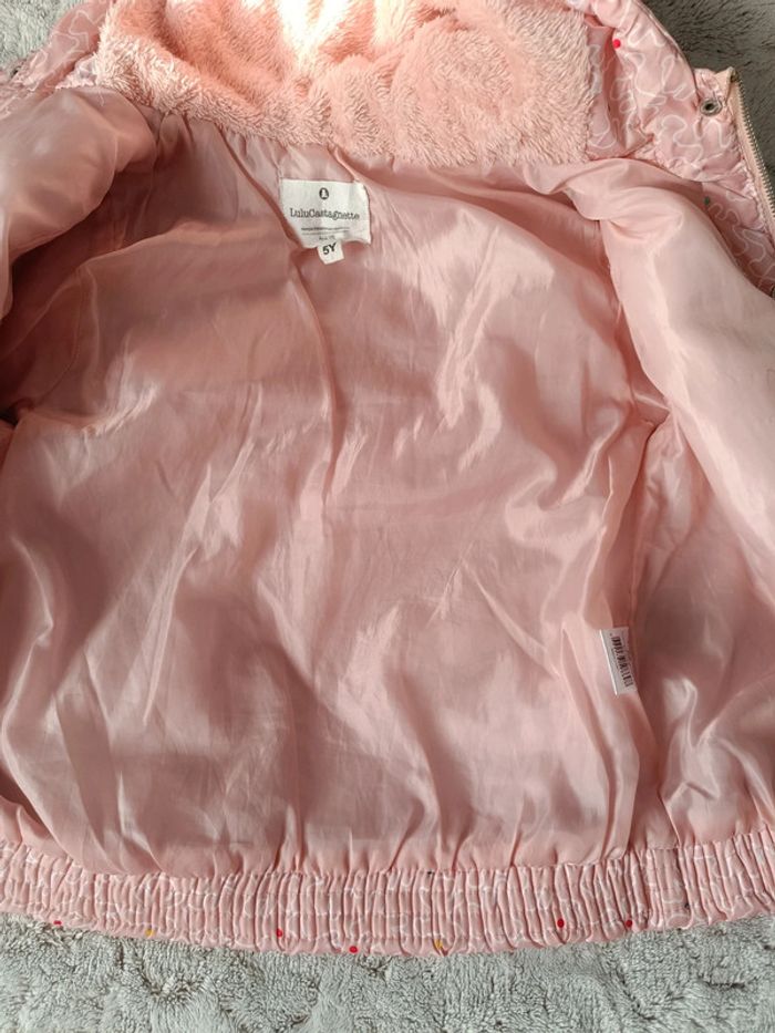Manteau blouson rose fille 5 ans oursons Lulu Castagnette - photo numéro 4