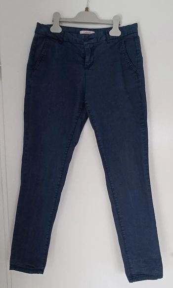 Pantalon toile bleu Camaïeu