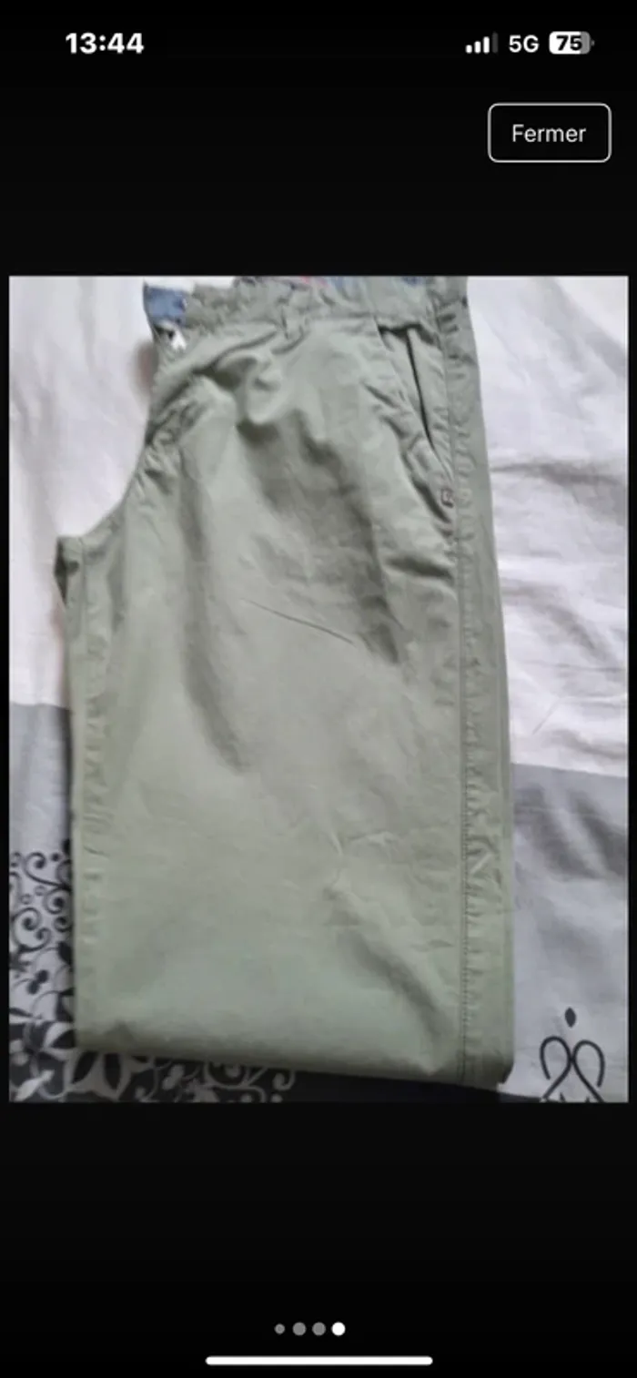 Pantalon chino vert 46 - photo numéro 4