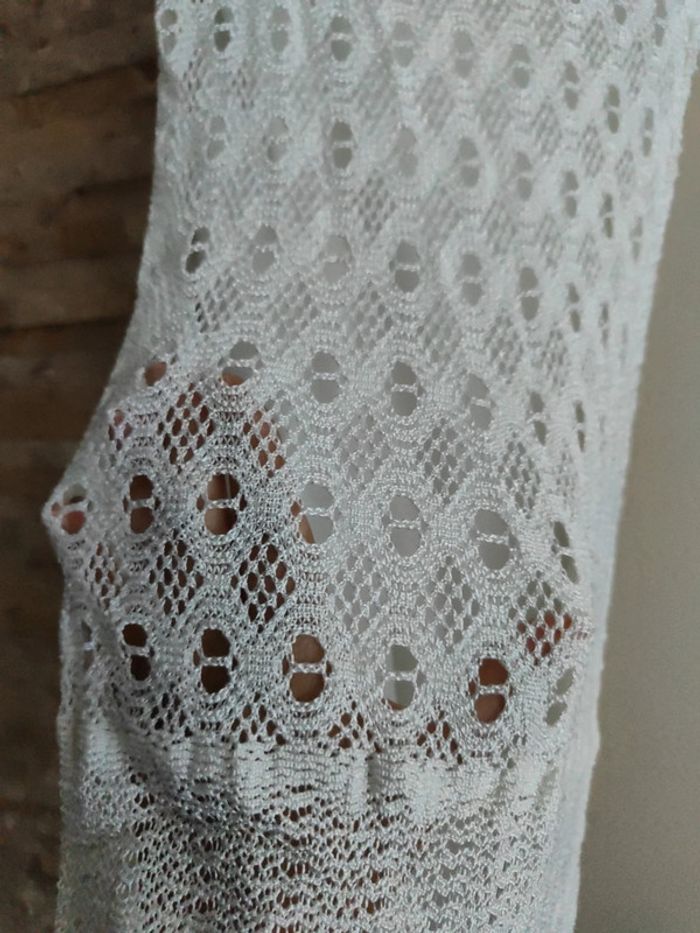 Robe blanche ajourée été xs - photo numéro 2