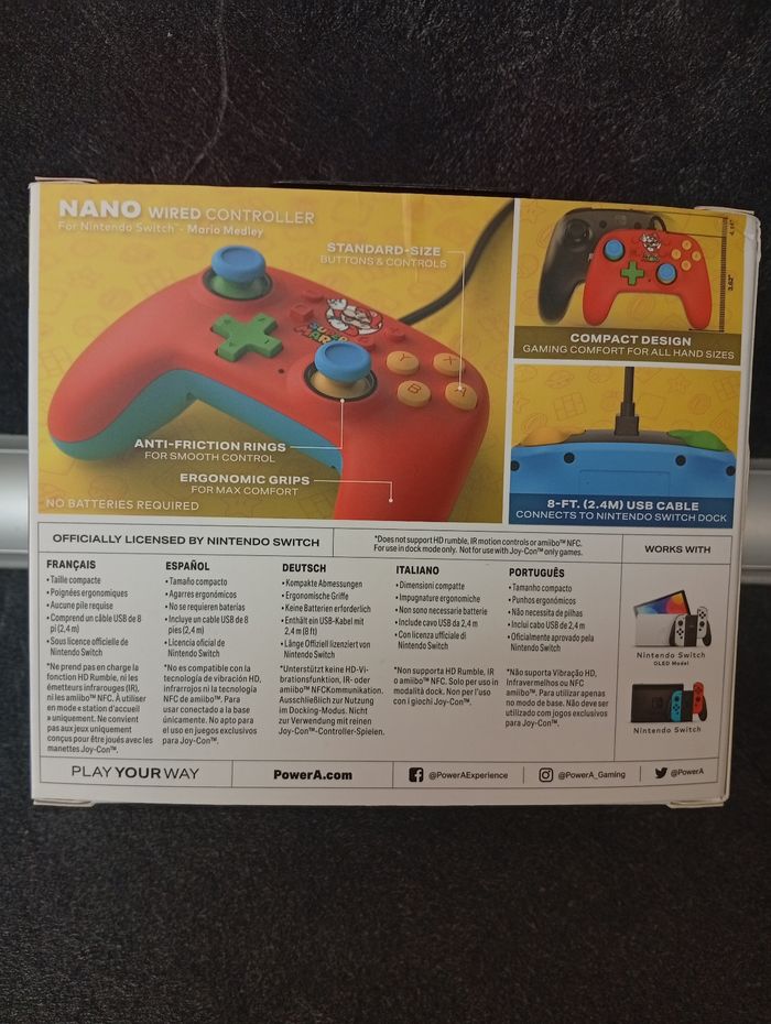 Manette nano officielle Nintendo switch Super Mario rouge - photo numéro 2