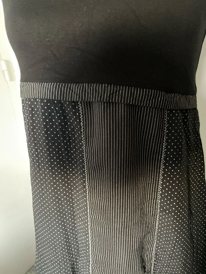Robe sans manches noire pis et rayures - photo numéro 2