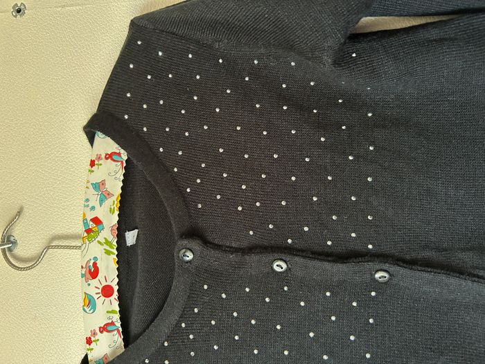 gilet court en mailles fines et sequins - photo numéro 2