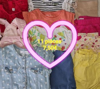 Lot bébé fille 9 mois été