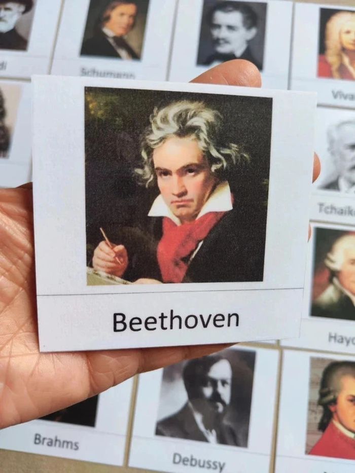 17 cartes de nomenclature des grands musiciens - photo numéro 2