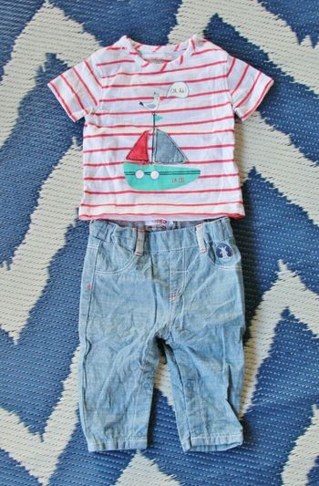 Ensemble pantalon t-shirt La compagnie des petits 3 mois, Neuf