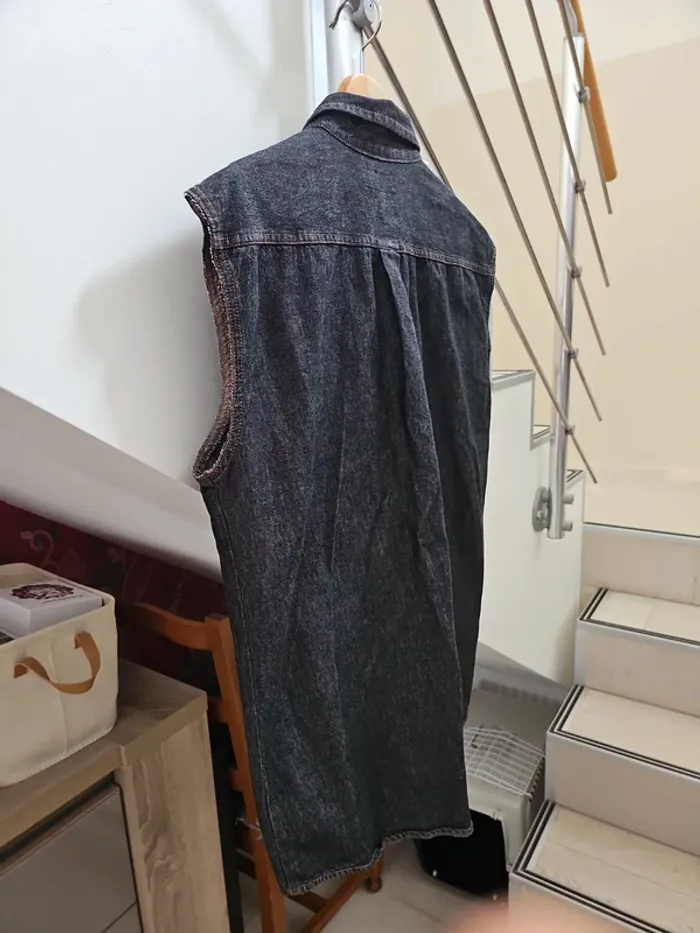 Chemise sans manches en jean taille M - photo numéro 5