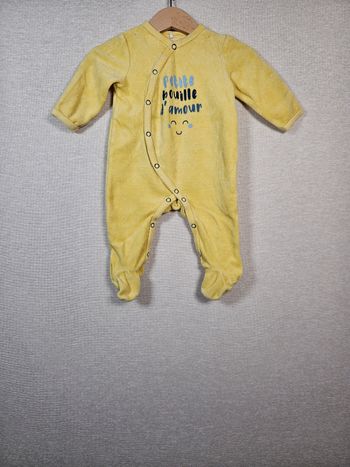 Pyjama velours TFQ baby collection 3 mois 