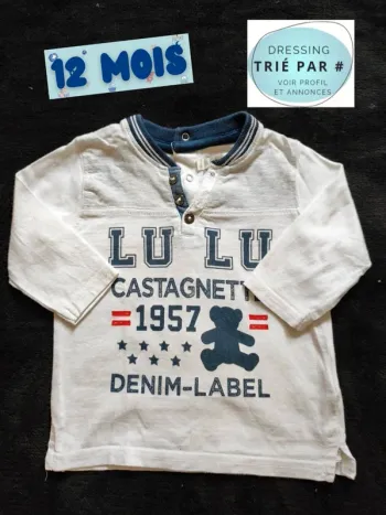 Tee shirt manches longues lulu castagnette 12 mois
