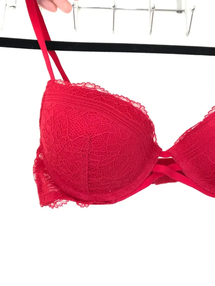 Soutien-gorge rouge dentelle 90C Undiz - photo numéro 2