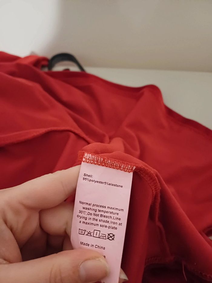 Robe longue rouge en velours SBETRO taille S 36 - photo numéro 12