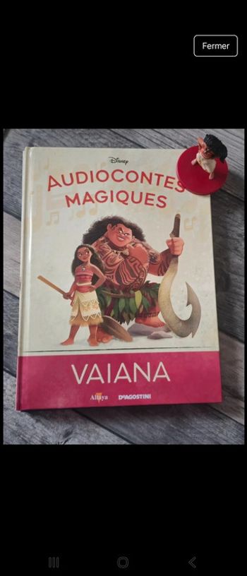 Livre+Figurine 38 Vaiana audioconte magique altaya deagostini disney magic audio conte compte