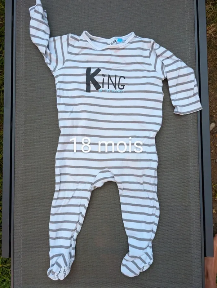 Lot 3 pijamas été bébé 18 mois - photo numéro 2