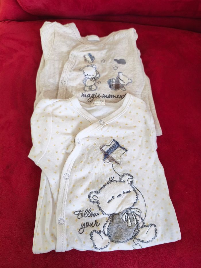 Lot 2 pyjamas coton 1 mois - photo numéro 2