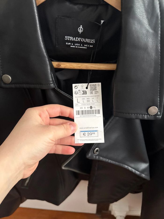 Veste Cuir Stradivarius - photo numéro 2