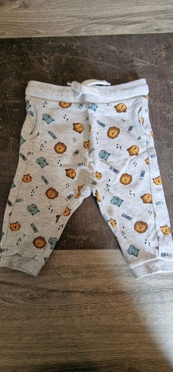 Pantalon motif singe lion