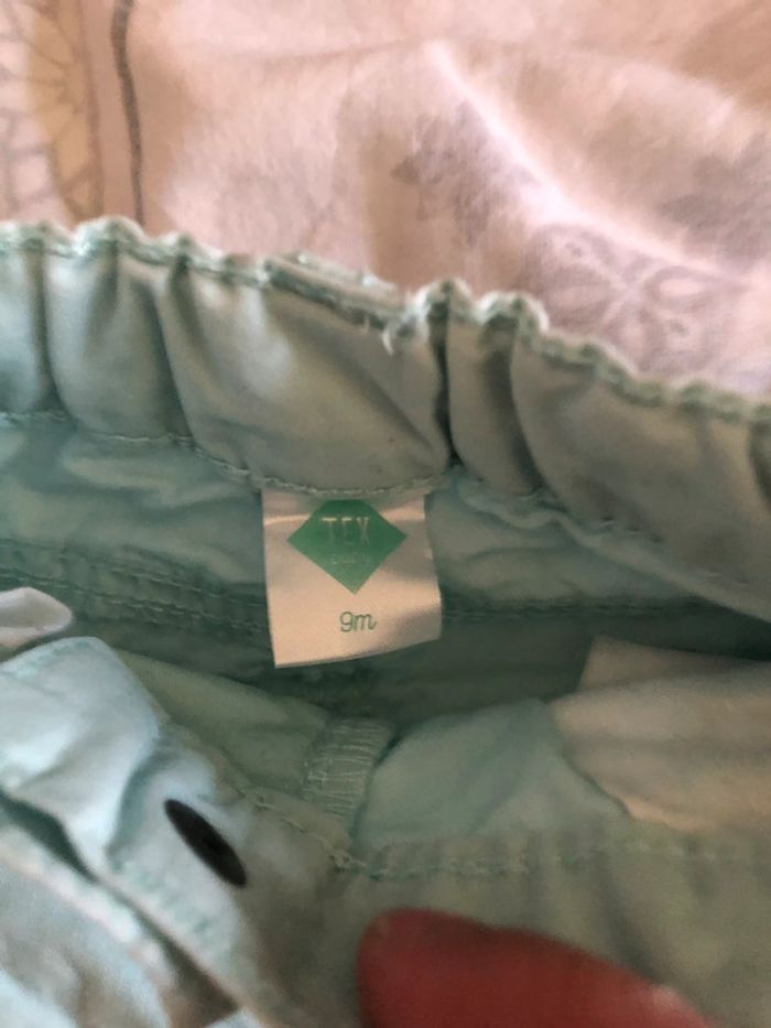 Pantalon vert d eau 9 mois - photo numéro 3