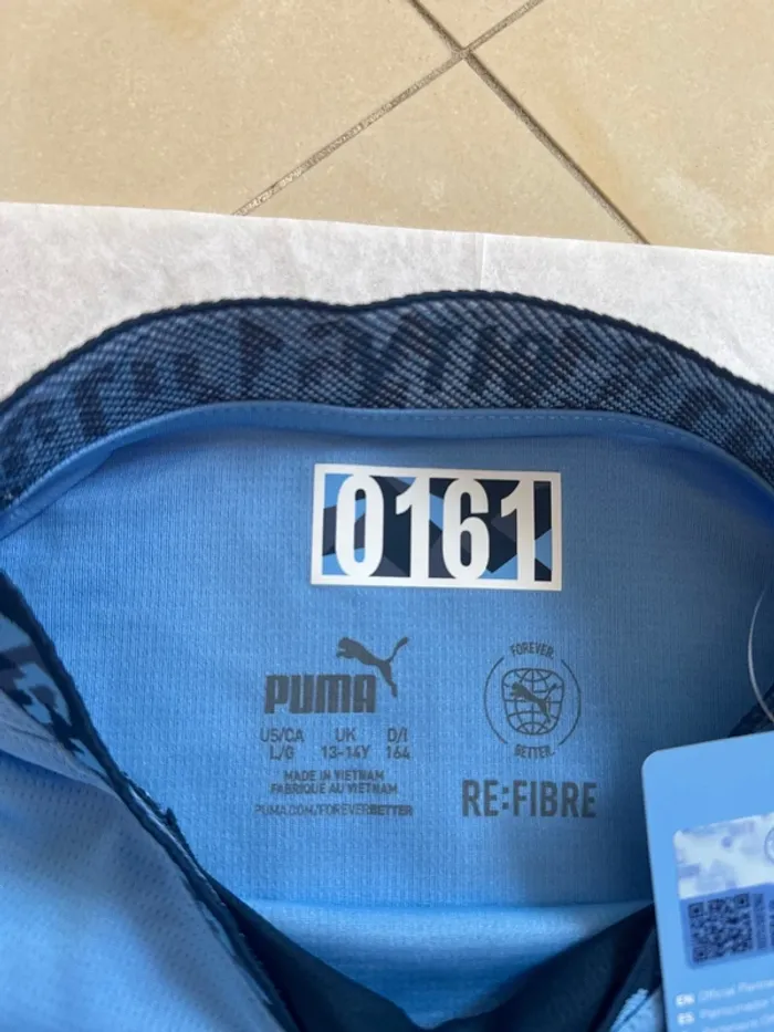 Maillot de foot Puma équipe Manchester City 2024/2025 taille 13/14 ans authentique neuf - photo numéro 9
