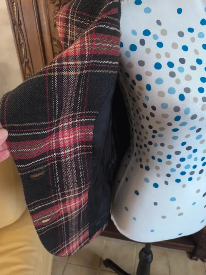 Très jolie veste tissu écossais - photo numéro 8
