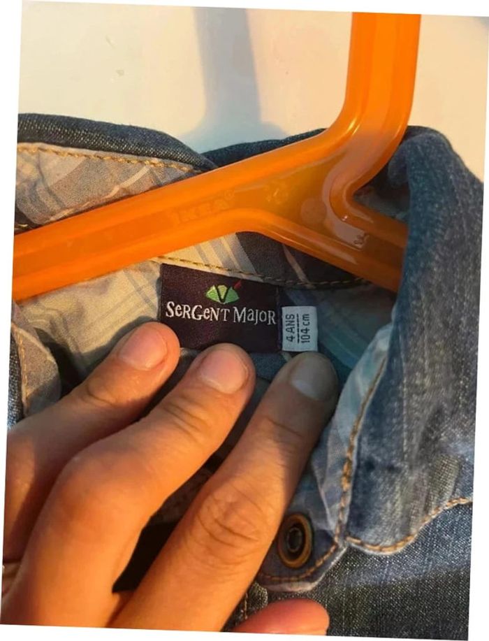 Jolie chemise en jean garçon 4 ans Sergent major - photo numéro 6