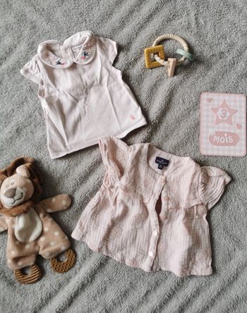 Lot 2 t-shirts manches courtes Sergent Major 3 mois