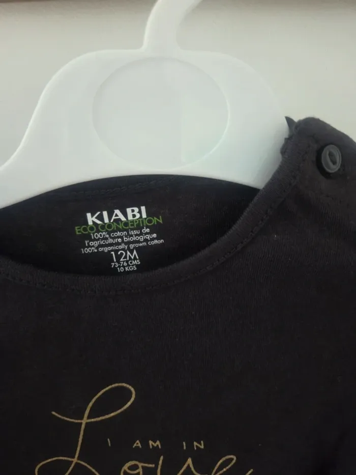 Lot 2 tee-shirts 12m kiabi - photo numéro 3