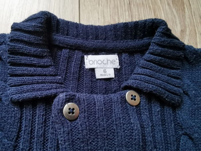 Gilet marine Brioche 6 mois - photo numéro 4