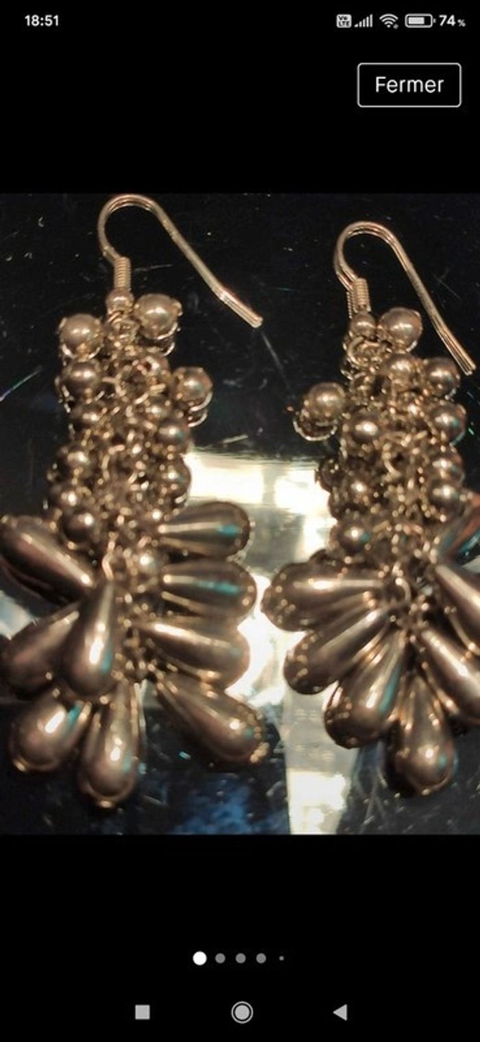 Boucles d'oreilles fantaisie vintage - photo numéro 3