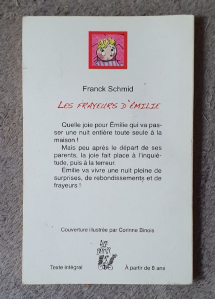 Roman Jeunesse, format poche "Les Frayeurs d'Émilie" (Dès 8 ans) / F. Schmid - Lire, c'est partir! - photo numéro 2