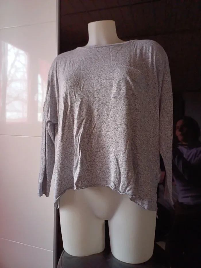 Pull gris chiné taille S