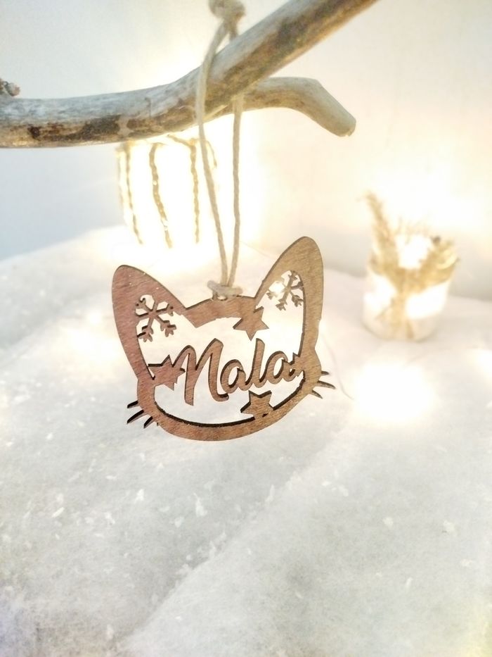 Boule de Noël personnalisée chat - photo numéro 2