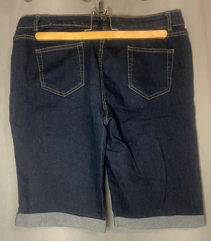 Bermuda jean »Gémo »bleu marine - photo numéro 2