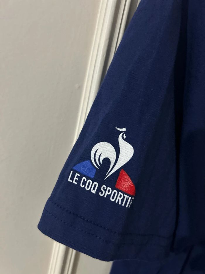 T-shirt bleu marine Le Coq Sportif France 🇫🇷 rugby 🏉 M - photo numéro 4