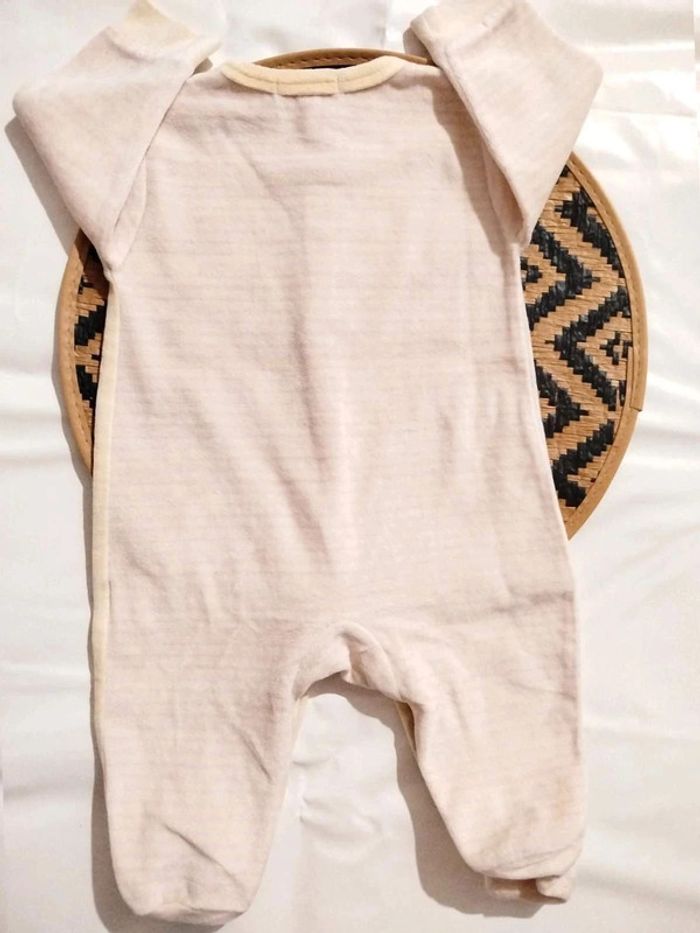 Pyjama  velours 6  mois  fille  ouverture  sur  le  devant - photo numéro 6