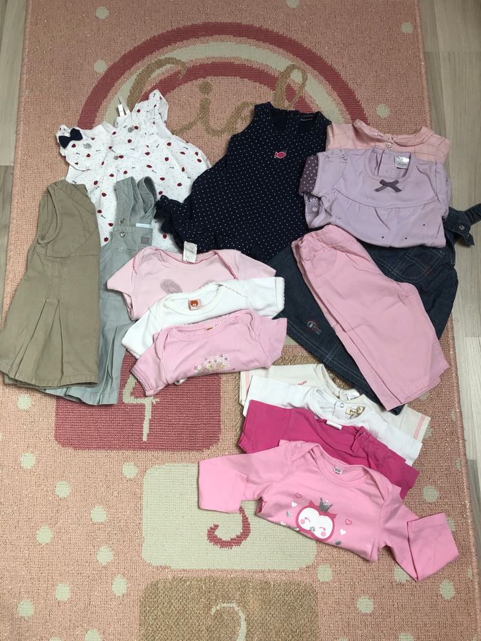 Lot printemps été 15articles fille 6mois