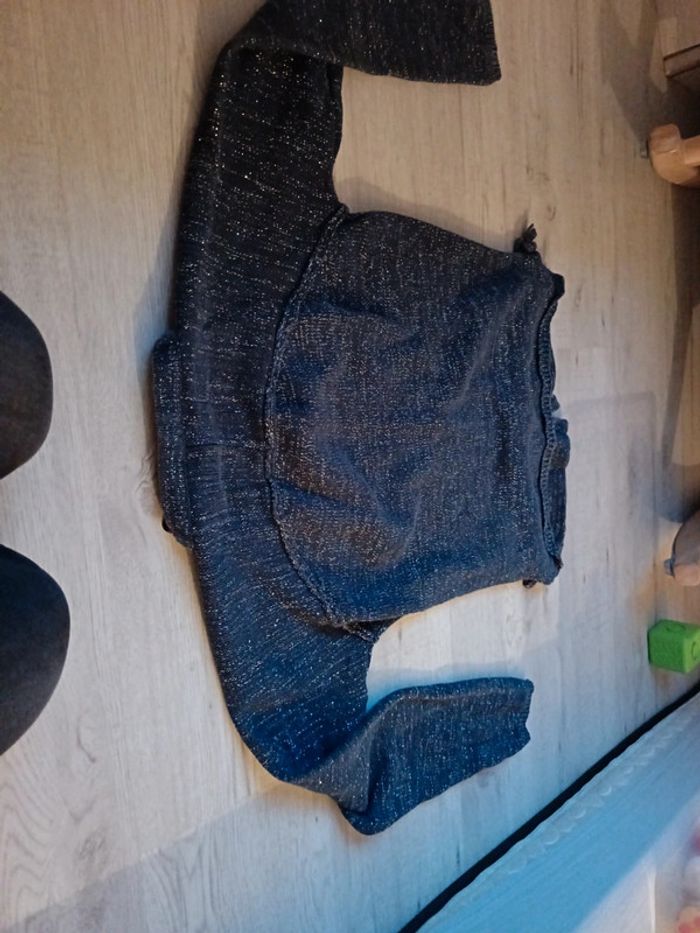 Gilet fille 14 ans in extenso tbe bleu marine paillete - photo numéro 13