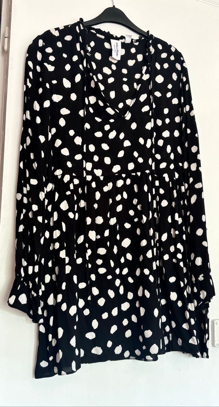 Robe fluide à pois