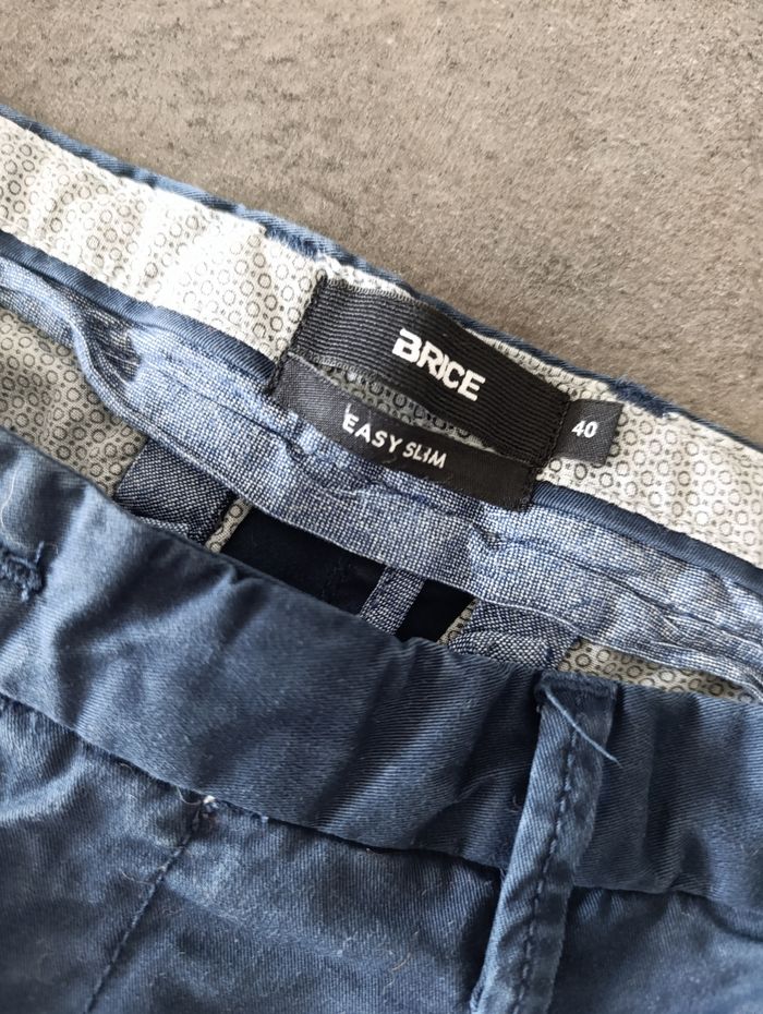 Pantalon Chino Easy slim bleu marine Taille 40 - photo numéro 3