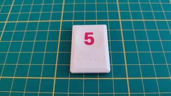 Tuile chiffre 5 cinq rouge pièce détachée L'original Rummikub chiffres M&M Ventures 2014 #E31