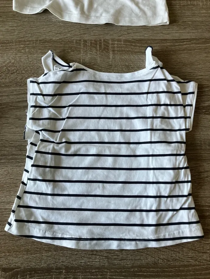 Lot de 3 t-shirt blanc et bleu 18mois - photo numéro 5