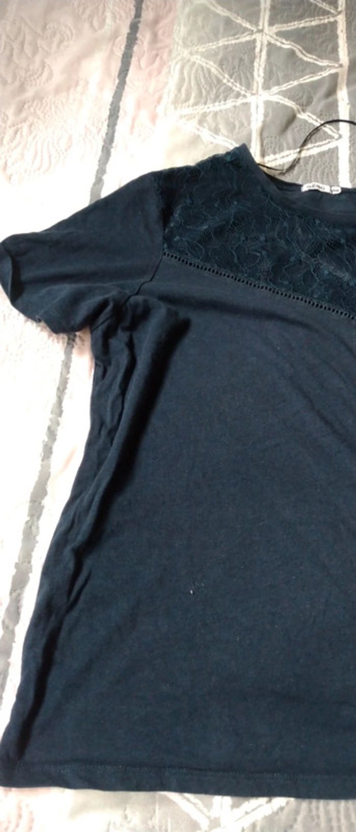 Haut avec dentelle marine femme 44 gemo - photo numéro 6
